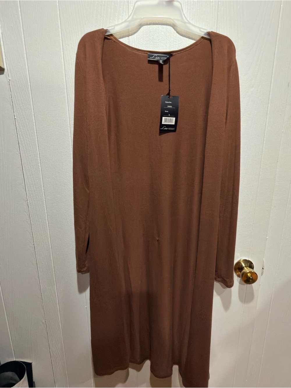 Luxe Chocolate Brown Long Knit Cardigan
